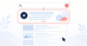 Zero Clicks SEO due to AI Illustration of zero-click search: AI answer panel above search results